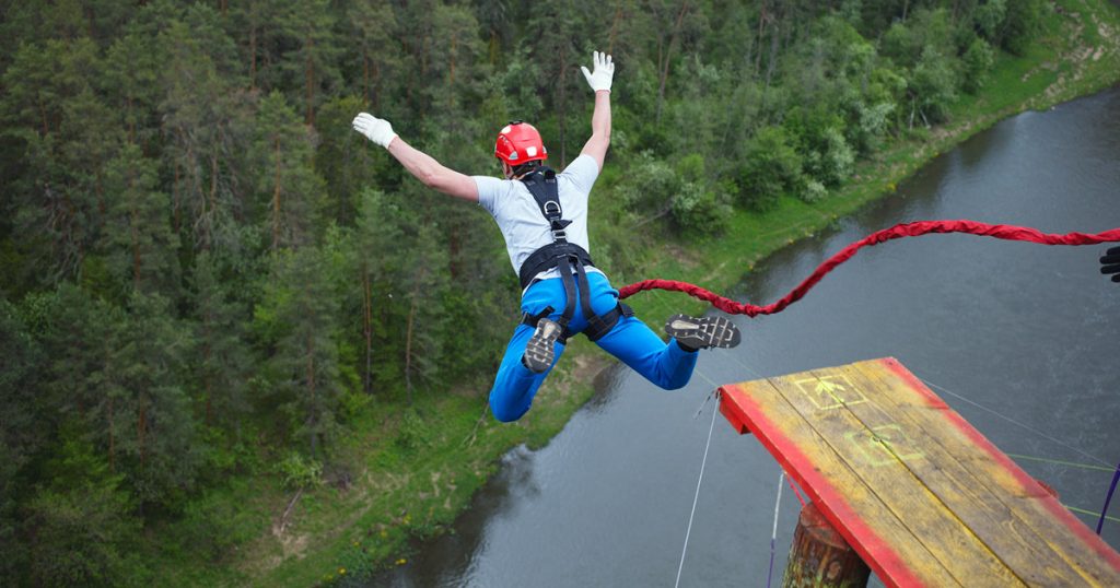 mary morrissey takes a bungee jump