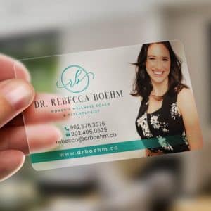 women's wellness coach business card