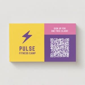 Pulse Fitness Coach business card